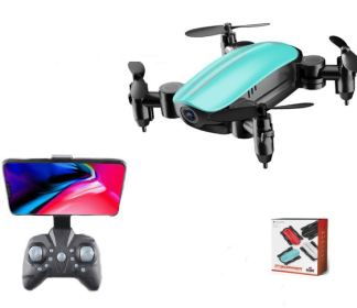 Teeggi T10 Mini Drone With Camera Foldable WiFi FPV RC Quadcopter Headless Mode Altitude Hold VS S9 Micro Pocket Selfie Dron (Option: Blue-30W wifi)